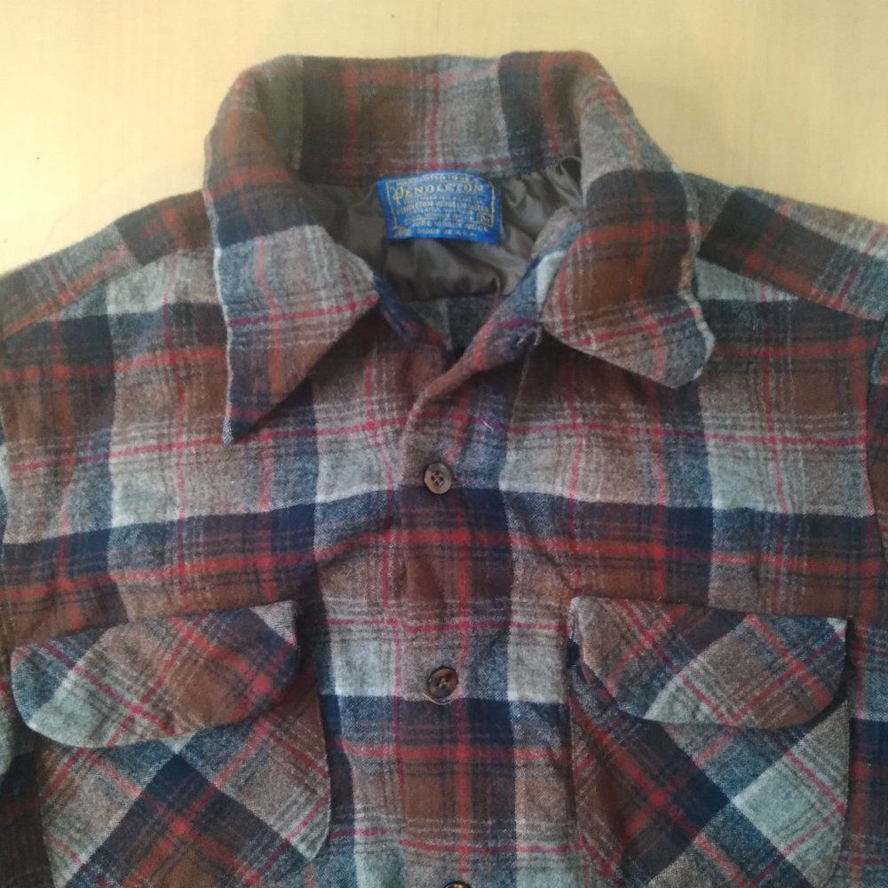 Vintage Pendleton Flannel Wool Button Down Shirt